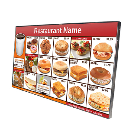 43 inch Digital Menu Board Poster